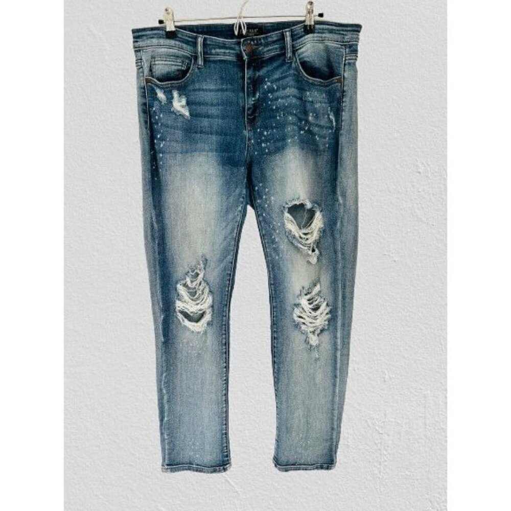 JUDY BLUE Jeans Boyfriend Fit Distressed Size 32